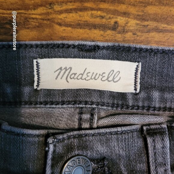 Madewell Jeans 26 Skinny 9" High Rise Black Sea Wash H2230 Tummy Control Stretch - Picture 5 of 14